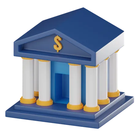 Bank Building  3D Icon