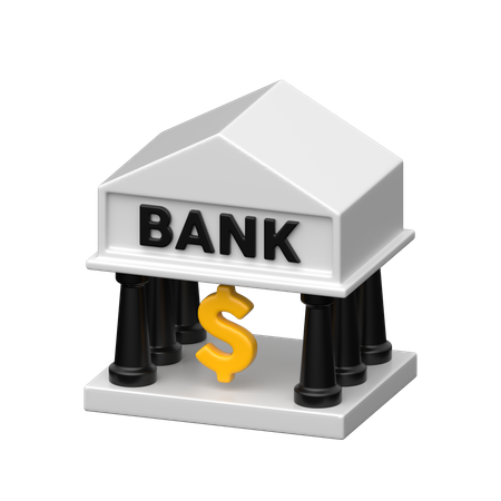 Bank Building  3D Icon