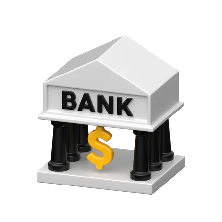 Bank Building  3D Icon