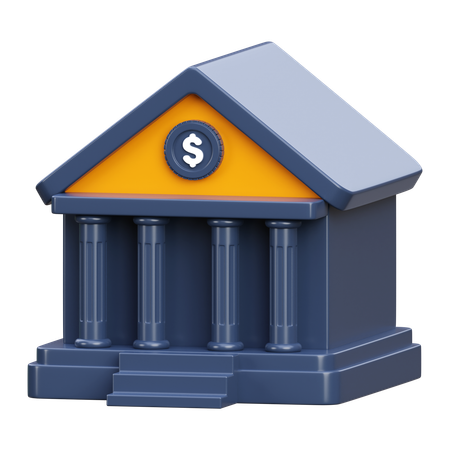 Bank Building  3D Icon