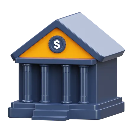 Bank Building  3D Icon