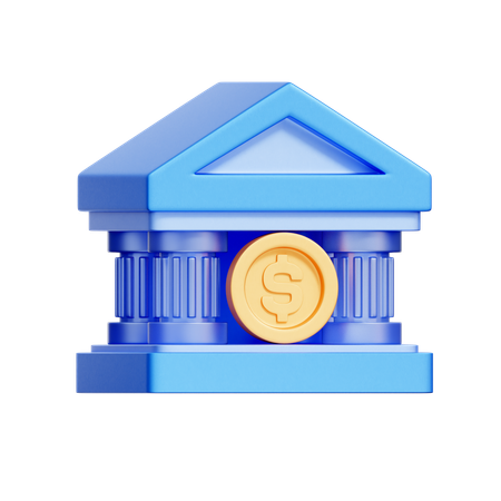 Bank Building  3D Icon