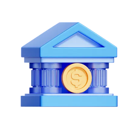 Bank Building  3D Icon