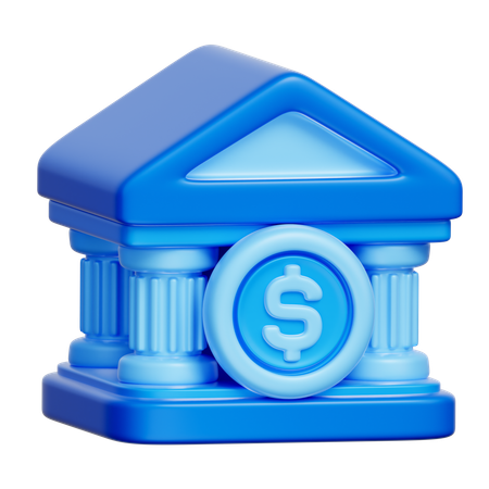 Bank Building  3D Icon
