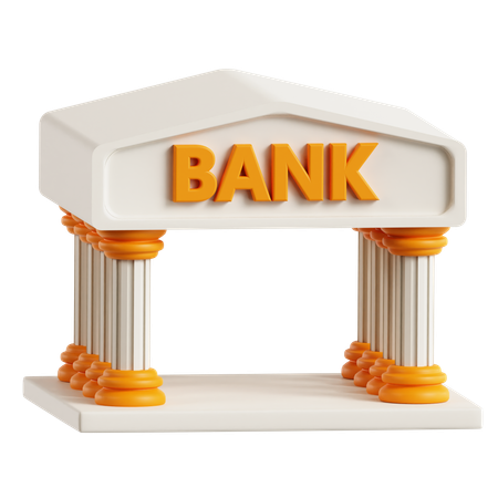 Bank Building  3D Icon