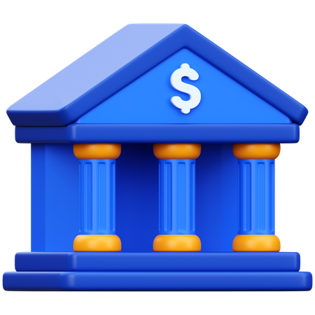 Bank Building  3D Icon