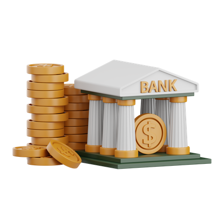 Bank Building  3D Icon