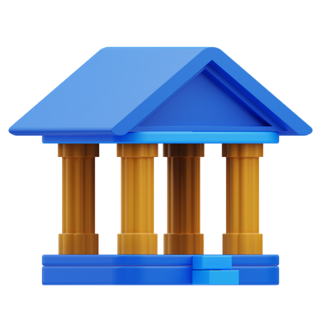 Bank Building  3D Icon