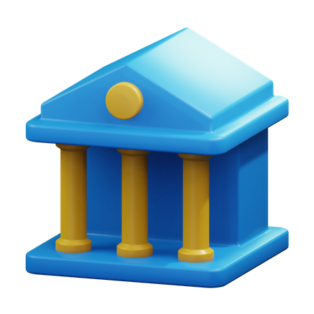 Bank Building  3D Icon