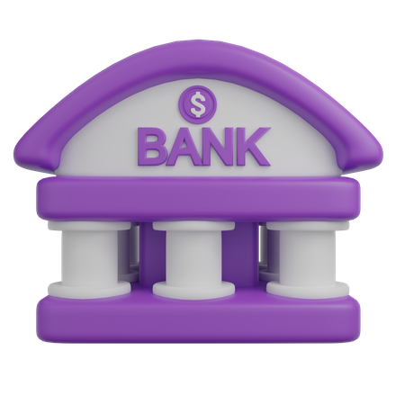 Bank Building  3D Icon