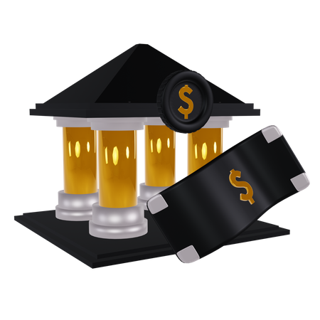 Bank Building  3D Icon