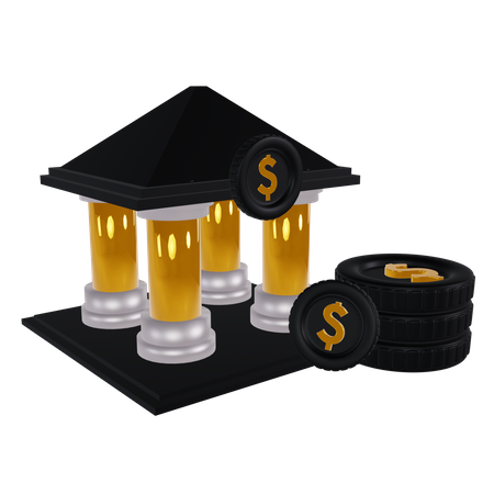 Bank Building  3D Icon