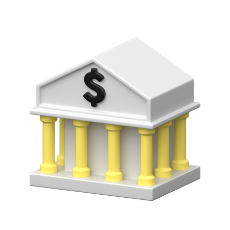 Bank Building  3D Icon