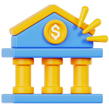 Bank building  3D Icon