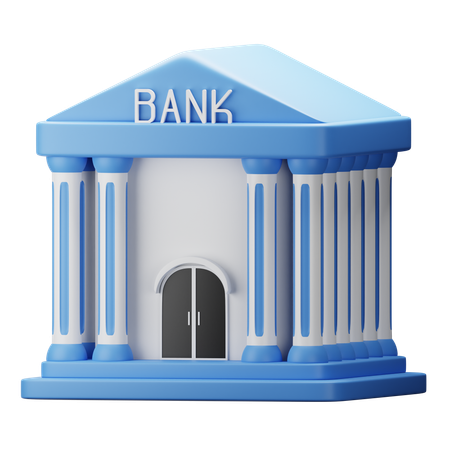 Bank Building  3D Icon