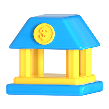 Bank Building 3D Icon