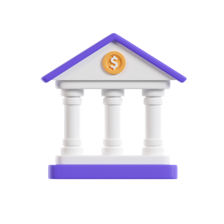 Bank Building 3D Icon