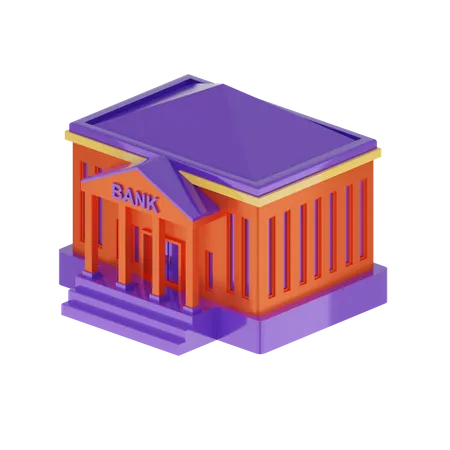 Bank Building  3D Icon