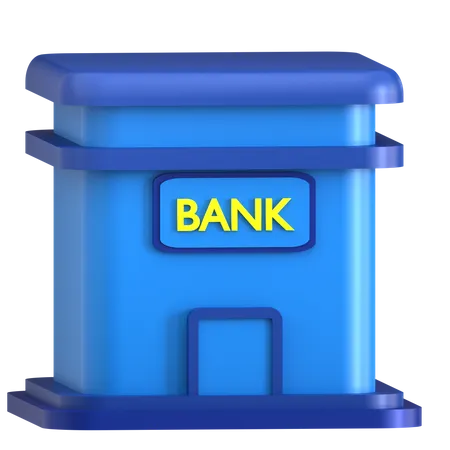 Bank 3 D Icon Good For Finance Design 3D Icon