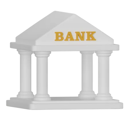 3 D Illustration Bank 3D Icon