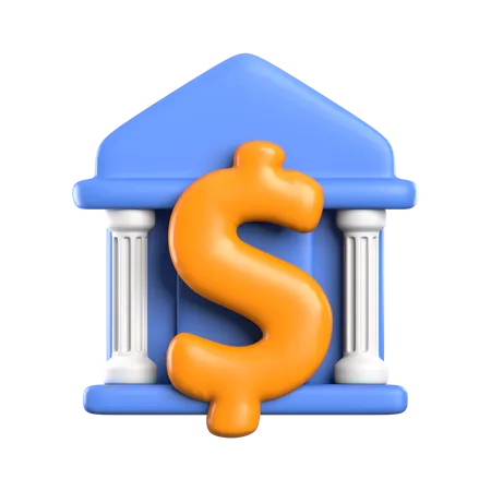 3 D Rendering Bank Application Icon 3D Icon