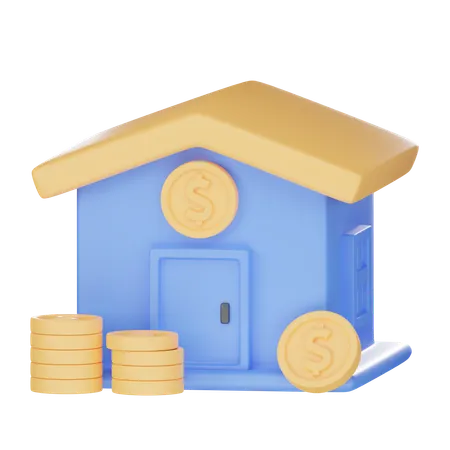3 D Illustration Of Home Finance 3D Icon