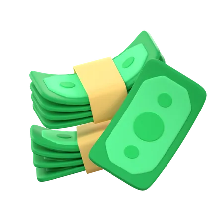 Stack Of Banknotes Lots Of Cash Treasures 3D Icon