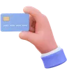 Bank card in hand