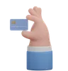 bank card in hand gesture