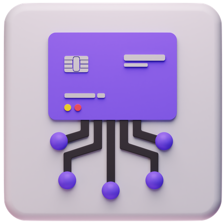 Bank Card Network  3D Icon