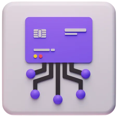 Bank Card Network  3D Icon