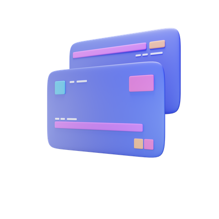 Bank cards  3D Illustration