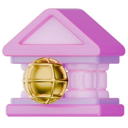 Bank Central  3D Icon