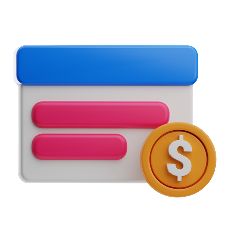 Bank Cheque  3D Icon