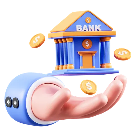 Bank Coin  3D Icon