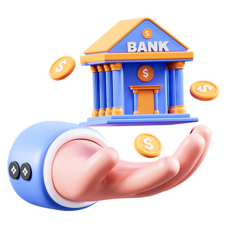 Bank Coin  3D Icon