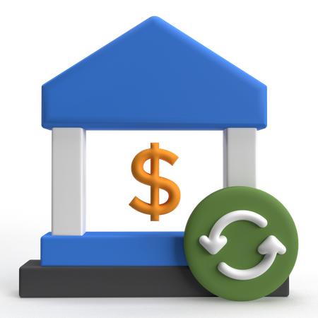 Bank Data Backup  3D Icon