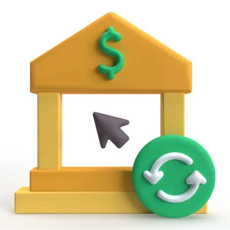 Bank Data Backup  3D Icon