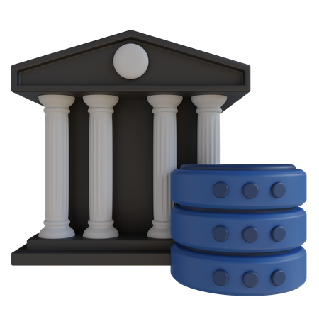 Bank Database  3D Icon