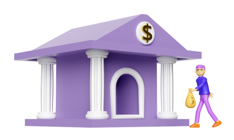 Bank deposit  3D Illustration