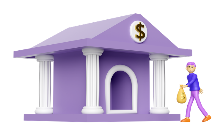 Bank deposit  3D Illustration