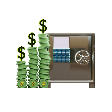 Bank Deposit Profit 3D Icon