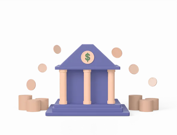 Bank Deposite  3D Icon