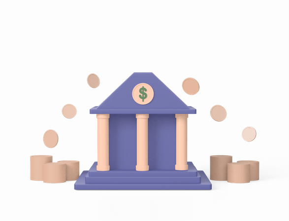 Bank Deposite  3D Icon