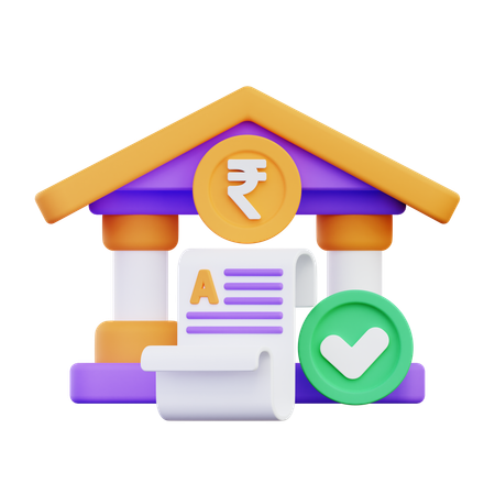 Bank Document  3D Icon