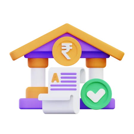 Bank Document  3D Icon