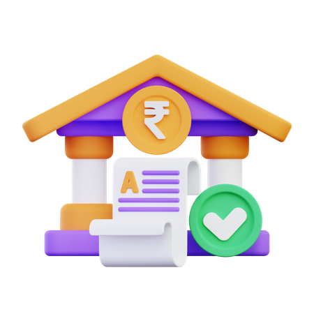 Bank Document  3D Icon