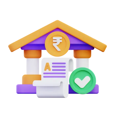 Bank Document  3D Icon