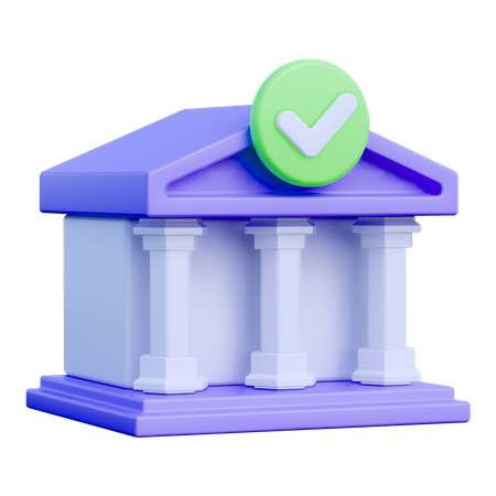 Bank Done  3D Icon