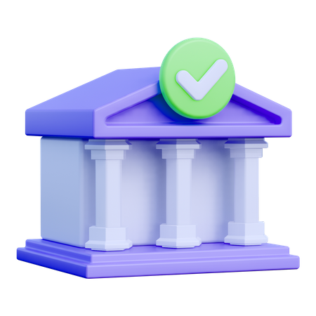 Bank Done 3D Icon